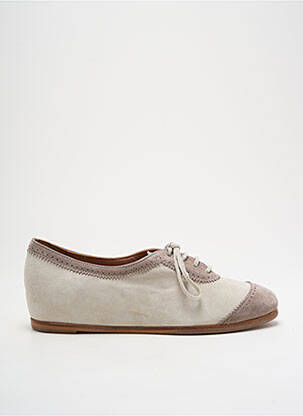 Derbies nubuck talon plat jusqu'à 3cm gris HOMERS femme