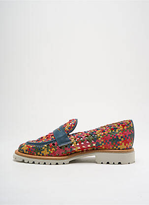 Mocassins tissage satiné talon plat jusqu'à 3cm bleu BRUNATE femme