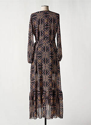 Robe longue manches longues manches longues noir MOLLY BRACKEN femme