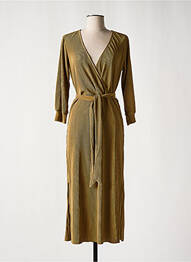 Robe longue manches longues manches longues or GARCIA femme