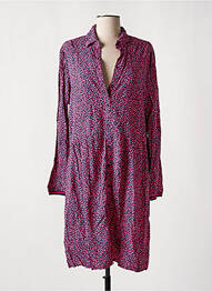 Robe mi-longue imprimé fantaisie manches longues rose CECIL femme
