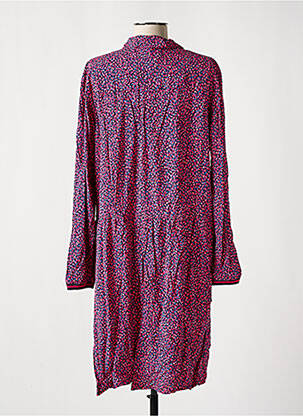 Robe mi-longue imprimé fantaisie manches longues rose CECIL femme