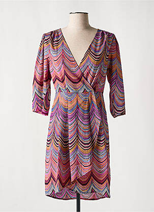 Robe mi-longue manches 3/4 manches 3/4 violet MOLLY BRACKEN femme