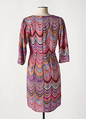 Robe mi-longue manches 3/4 manches 3/4 violet MOLLY BRACKEN femme