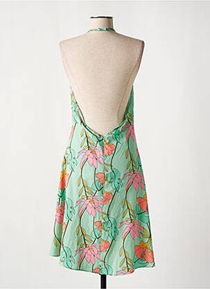 Robe mi-longue imprimé fleurs sans manche vert MOLLY BRACKEN femme