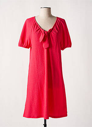 Robe mi-longue manches courtes manches courtes rouge GARCIA femme