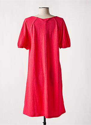 Robe mi-longue manches courtes manches courtes rouge GARCIA femme