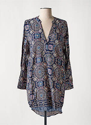 Robe courte manches longues manches longues bleu MOLLY BRACKEN femme