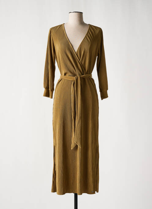 Robe longue manches longues manches longues or GARCIA femme
