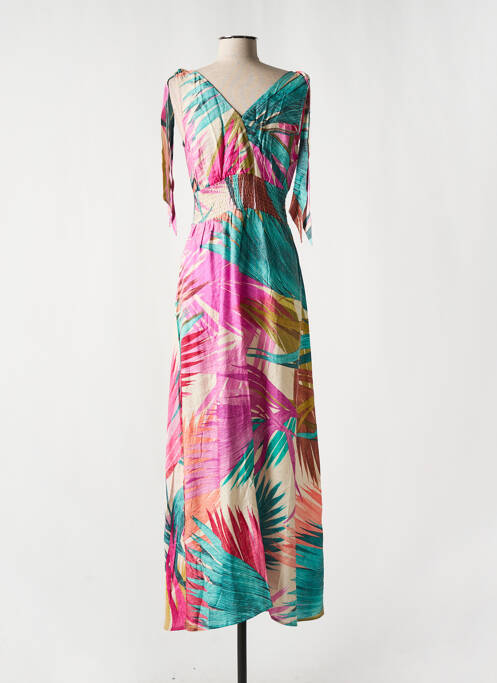 Robe longue violet GEISHA pour femme