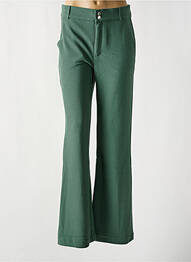 Pantalon large poches taille haute vert GEISHA femme