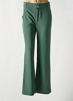 Pantalon large poches taille haute vert GEISHA femme