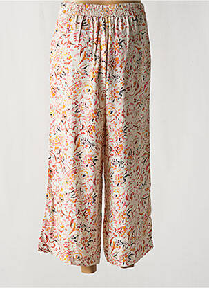 Pantalon 7/8 taille haute taille haute blanc GARCIA femme