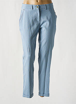 Pantalon slim taille élastique taille normale bleu EVA KAYAN femme