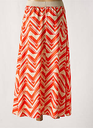 Jupe longue taille haute orange GEISHA femme
