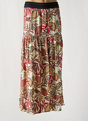 Jupe longue imprimé fantaisie beige GARCIA femme