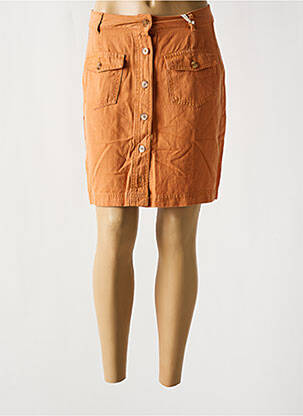 Jupe courte taille à pinces orange LOLA ESPELETA femme
