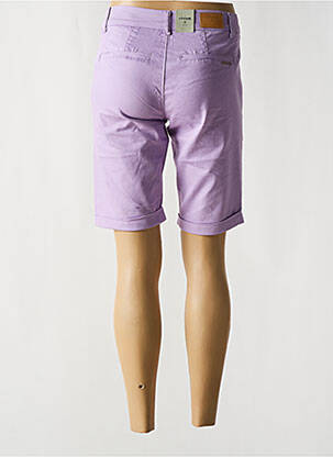 Bermuda fermeture zippée sous rabat avec crochet taille normale violet CREAM femme