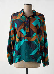 Blouse manches longues manches longues vert GEISHA femme