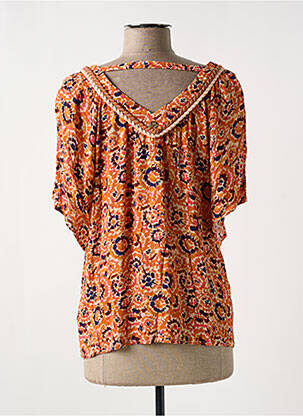 Blouse imprimé fleurs manches 3/4 orange LOLA ESPELETA femme