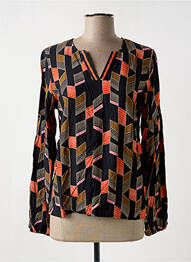 Blouse manches longues manches longues noir GEISHA femme