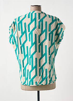 Blouse manches courtes manches courtes vert GEISHA femme