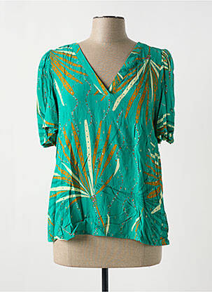 Blouse manches courtes manches courtes vert LOLA ESPELETA femme