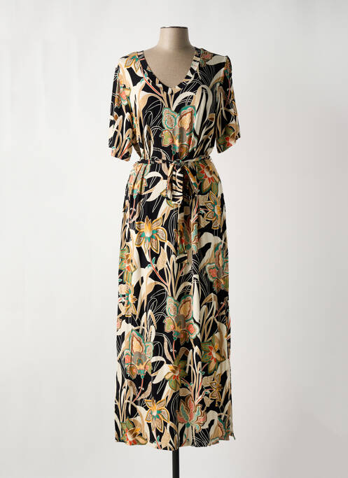 Robe longue noir GEISHA pour femme