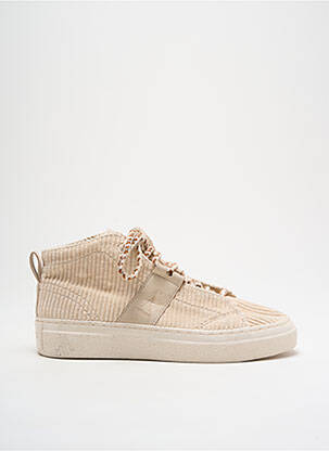 Baskets bout rond talon plat jusqu'à 3cm beige ARMISTICE femme