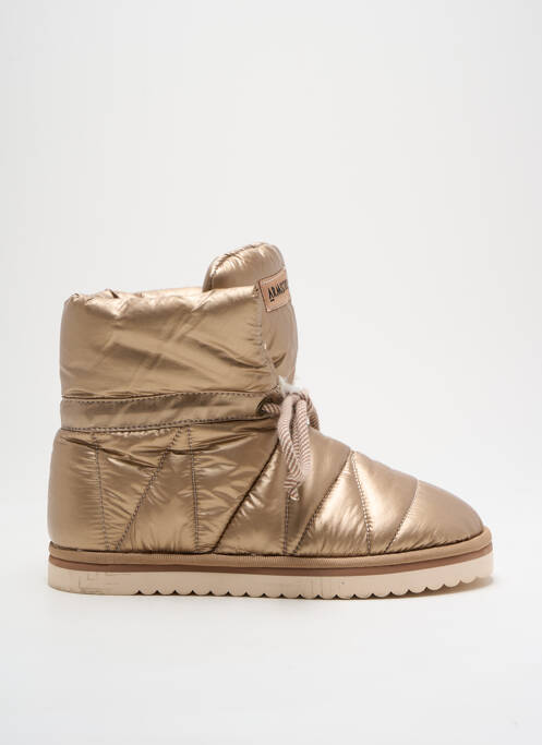 Bottines/boots matière lisse talon plat jusqu'à 3cm or ARMISTICE femme
