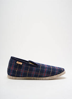 Chaussons/pantoufles bout rond bout rond bleu LA MAISON DE L'ESPADRILLE homme
