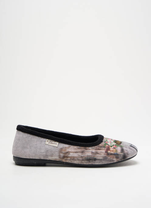 Chaussons/Pantoufles gris LA MAISON DE L'ESPADRILLE pour femme
