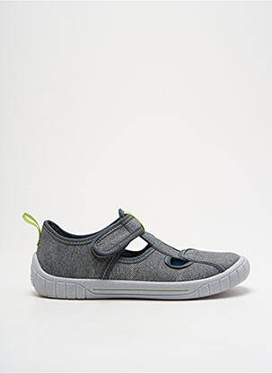 Chaussons/pantoufles fermeture scratch bout rond gris SUPERFIT garcon