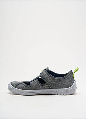 Chaussons/pantoufles fermeture scratch bout rond gris SUPERFIT garcon