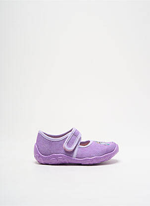 Chaussons/pantoufles fermeture scratch bout rond violet SUPERFIT garçon