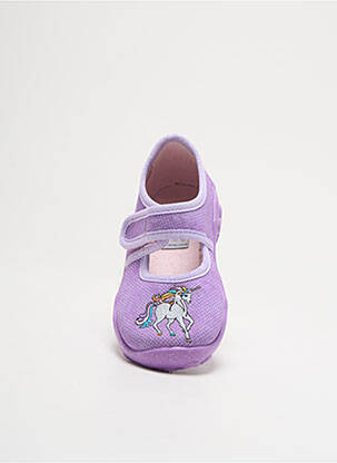 Chaussons/pantoufles fermeture scratch bout rond violet SUPERFIT garçon