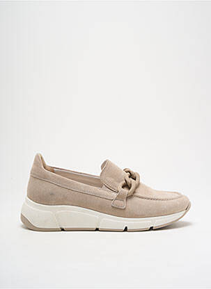 Mocassins nubuck talon de 4 à 6cm beige GABOR femme