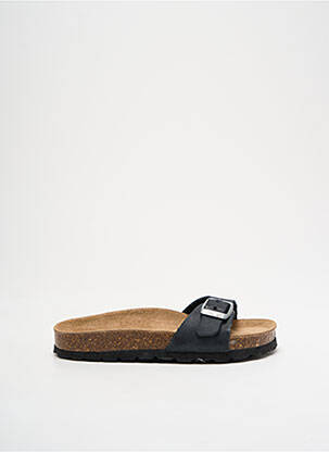Mules/sabots matière lisse bout ouvert noir REQINS garcon
