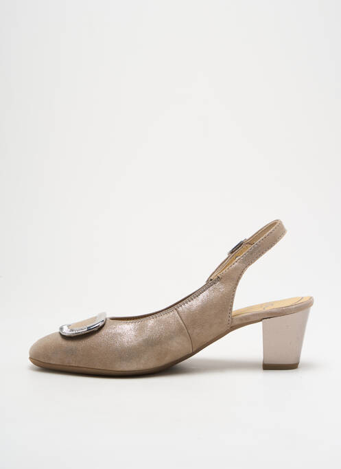 Sandales/Nu pieds beige ARA pour femme