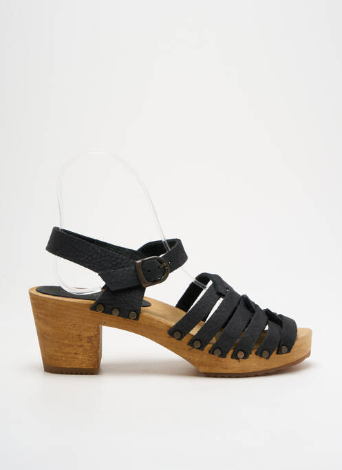 Sandales/Nu pieds noir SANITA pour femme