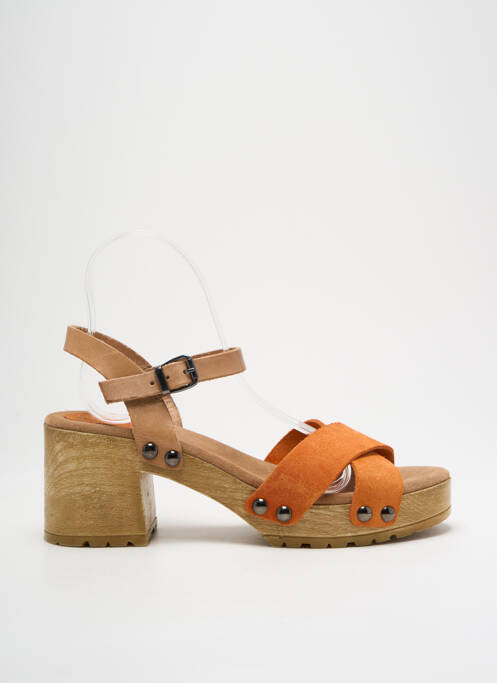 Sandales/Nu pieds orange PORRONET pour femme
