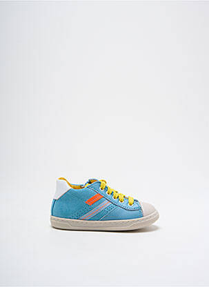 Baskets fermeture lacets bout rond bleu FR garcon