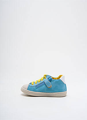 Baskets fermeture lacets bout rond bleu FR garçon