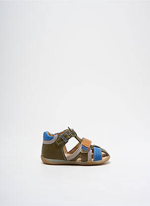 Sandales/nu pieds tissage satiné bout rond vert BABYBOTTE garçon