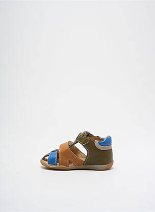 Sandales/nu pieds tissage satiné bout rond vert BABYBOTTE garçon