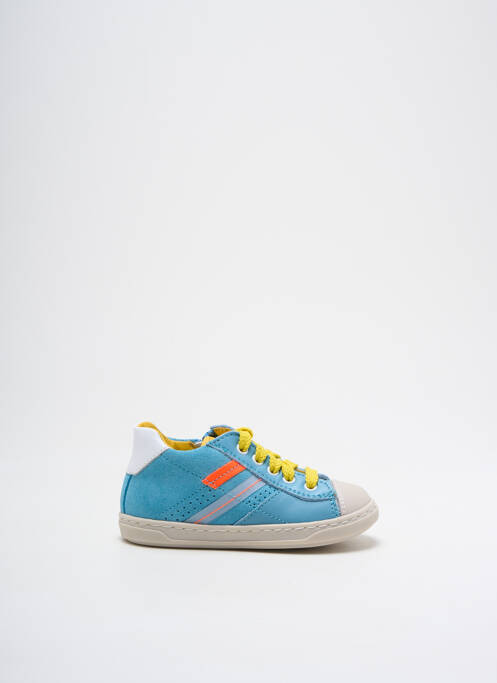 Baskets fermeture lacets bout rond bleu FR garcon