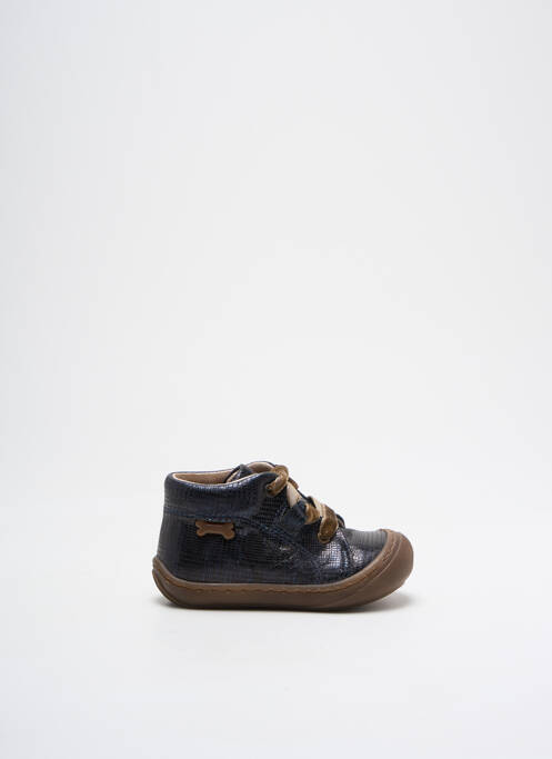 Bottillons tissage satiné bout rond bleu STONES AND BONES fille