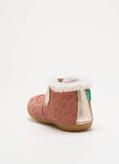 Bottillons rose KICKERS pour fille
