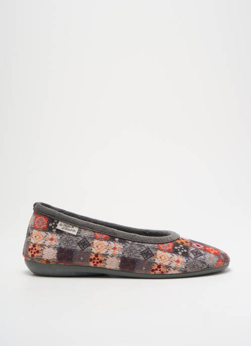 Chaussons/Pantoufles gris LA MAISON DE L'ESPADRILLE pour femme