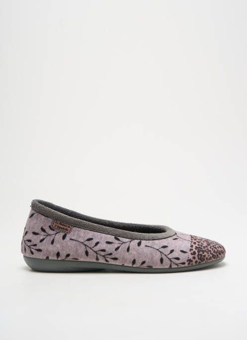 Chaussons/Pantoufles gris LA MAISON DE L'ESPADRILLE pour femme